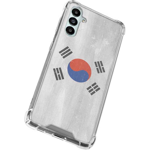 South Korean Flag Distressed Galaxy A15 5G Clear Case